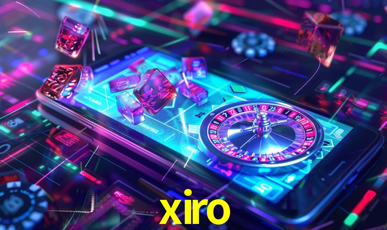 Escena dinámica inspirada en casino con iluminación xiro, cartas, fichas e íconos de juegos digitales en un espacio moderno de juegos.